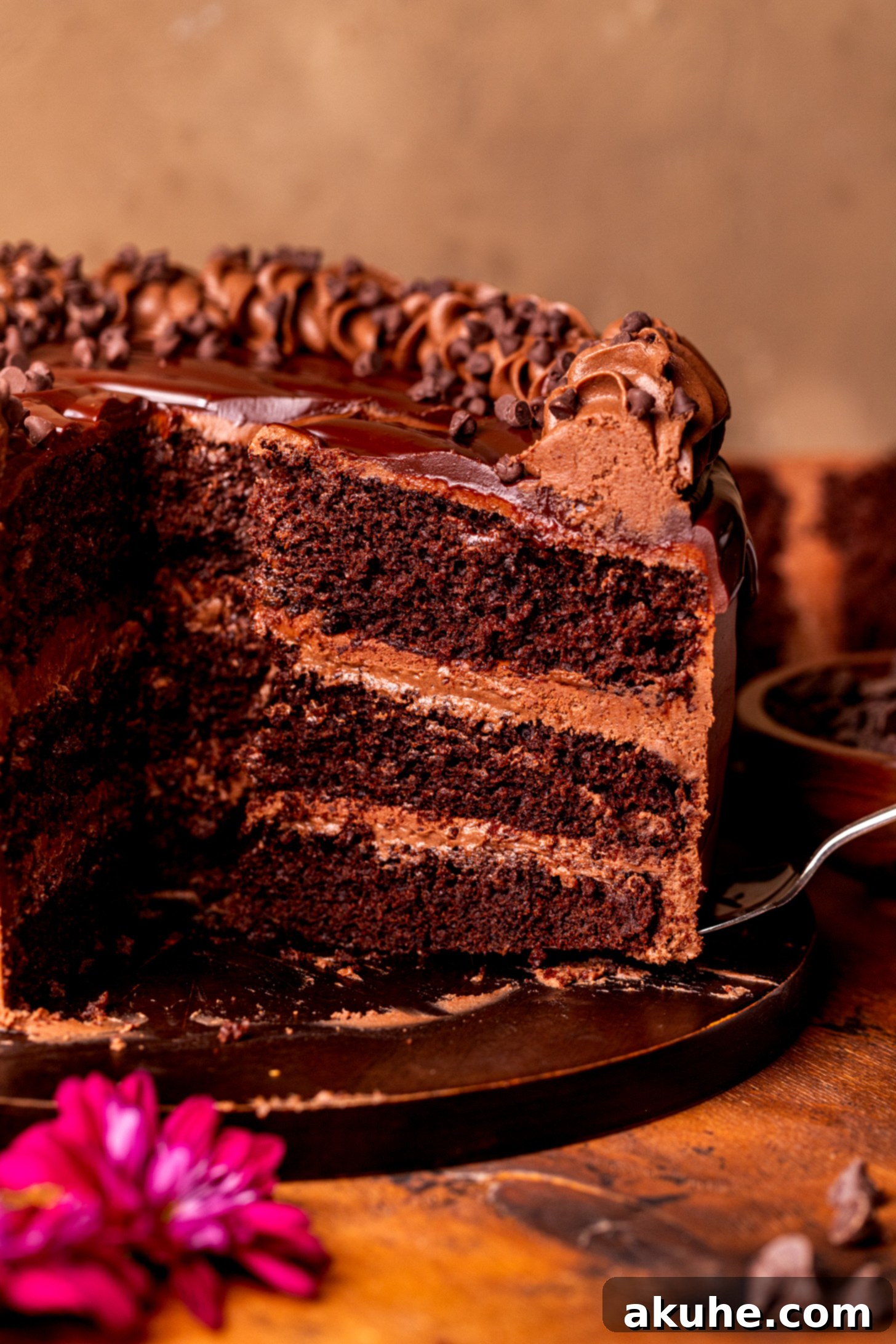 Decadent Triple Chocolate Cake 1 featured 1411