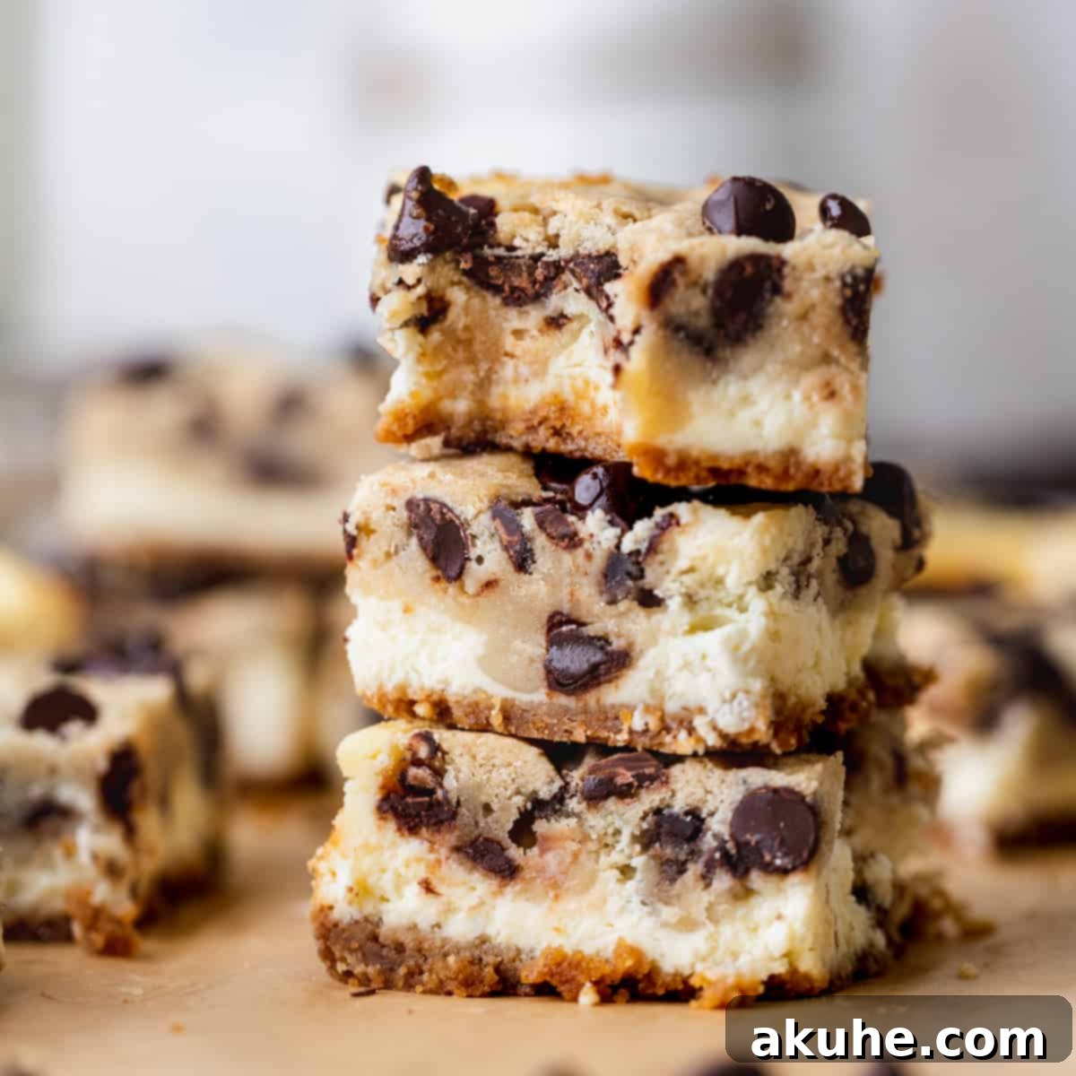 Decadent Cookie Dough Cheesecake Bars 1 featured 1450