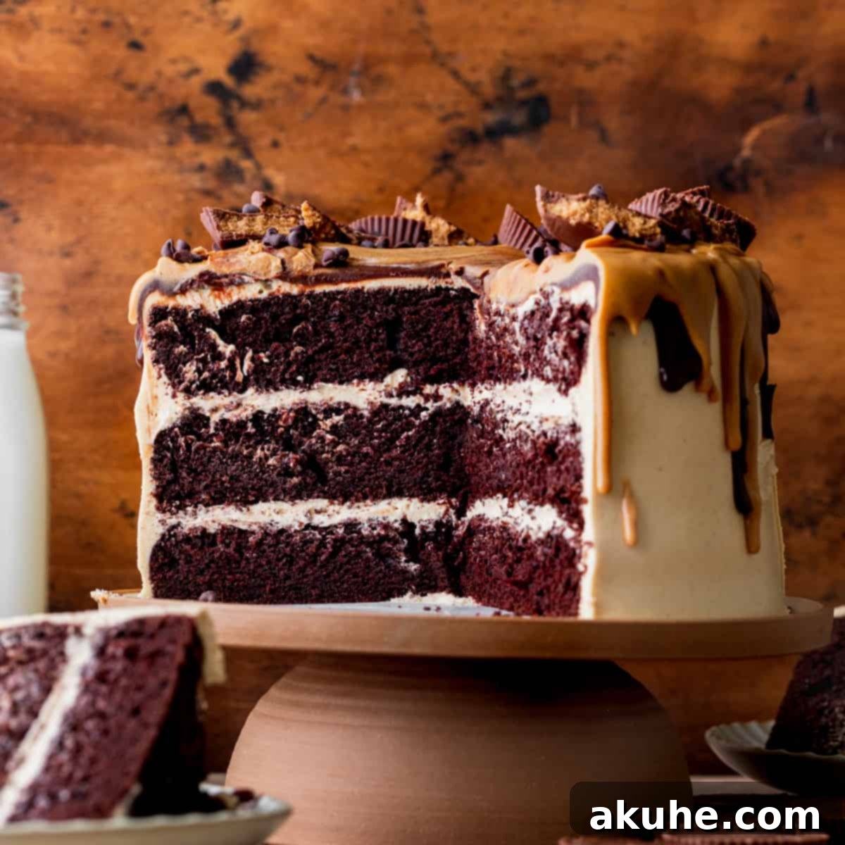 Decadent Peanut Butter Chocolate Cake 1 featured 16370