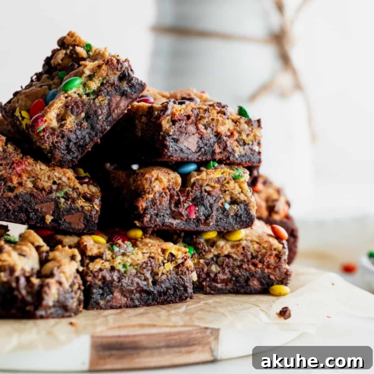 Fudgy Monster Cookie Brownies 1 featured 1755