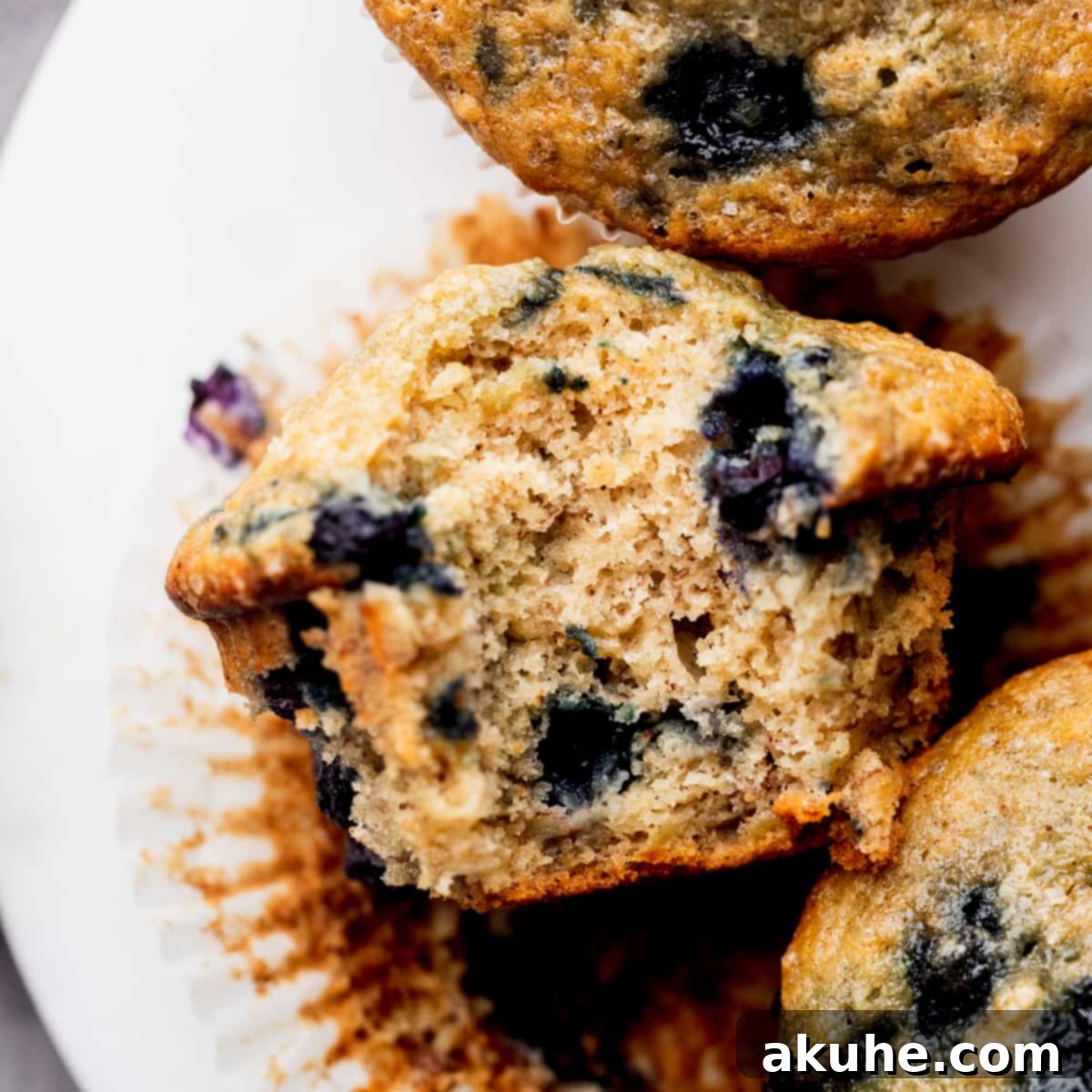 Irresistible Banana Blueberry Muffins 1 featured 17594