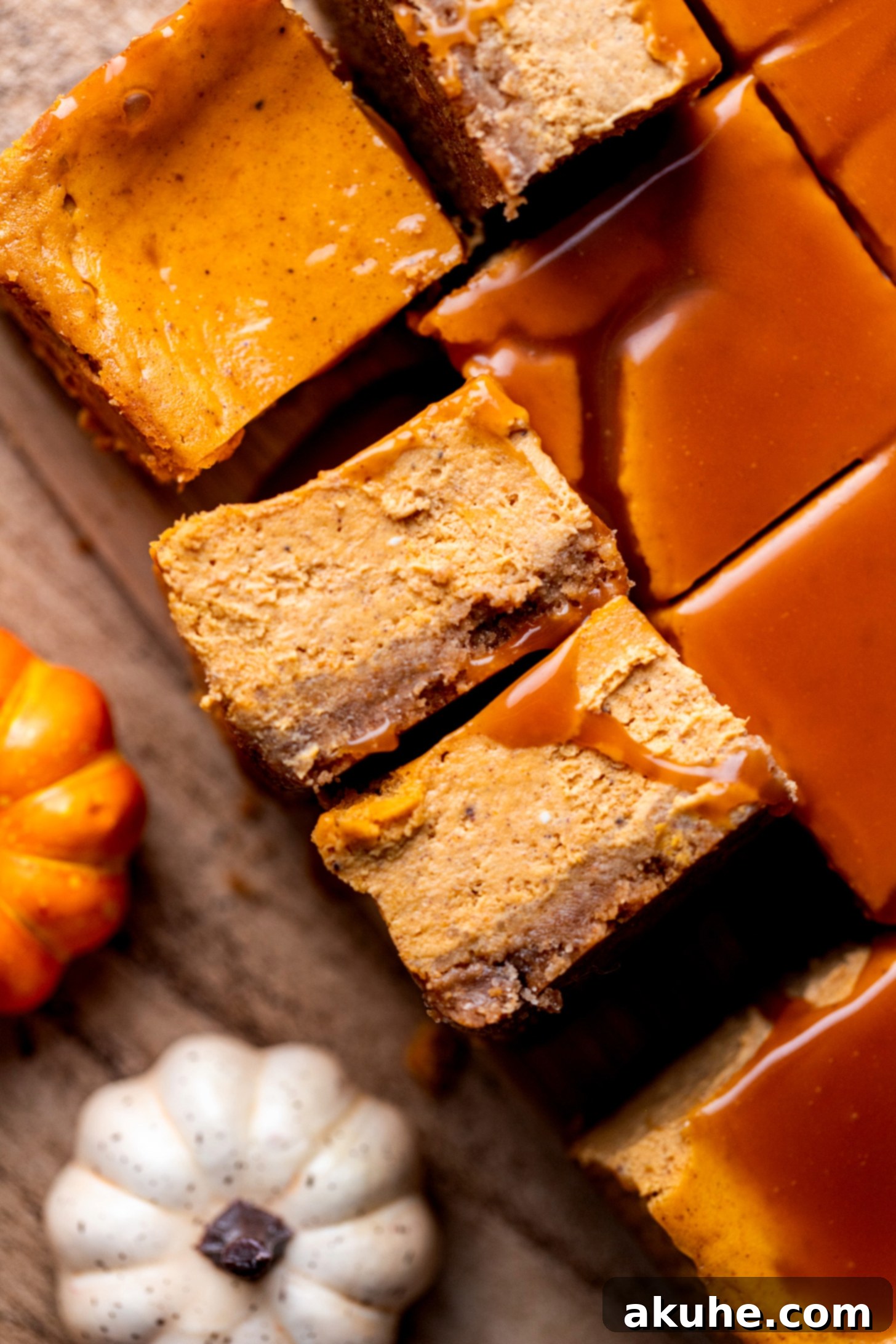 Spiced Pumpkin Caramel Cheesecake Bars 1 featured 20626