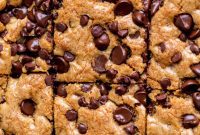 Nutty Brown Butter Chocolate Chip Cookie Slices