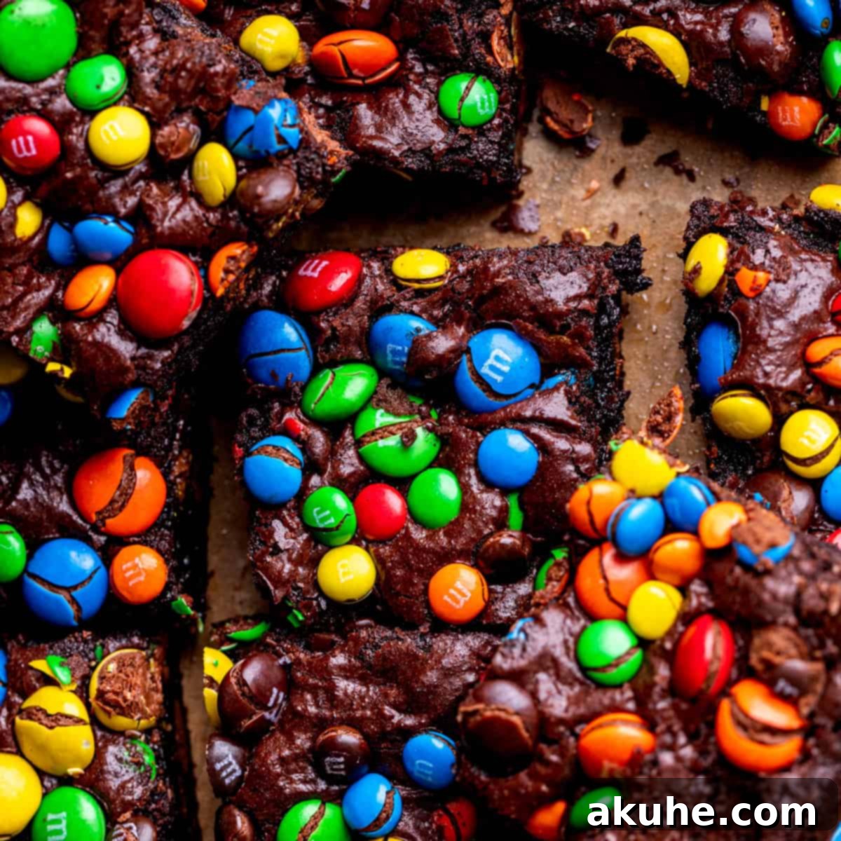 Decadent Fudgy M and M Brownies 1 featured 24124
