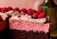 Raspberry Chocolate Cloud Cake