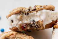 M&M Ice Cream Cookie Sandwiches