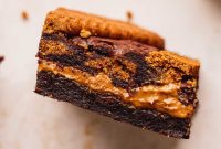 Fudgy Biscoff Swirl Brownies