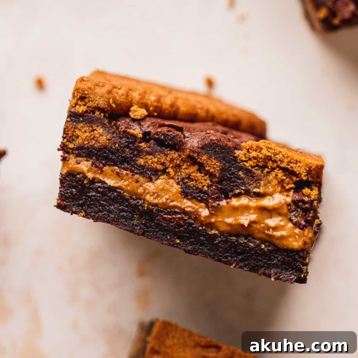 Fudgy Biscoff Swirl Brownies 1 featured 4906