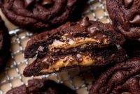 Peanut Butter Stuffed Chocolate Cookies