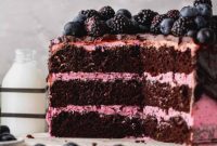 Blueberry Chocolate Layer Cake
