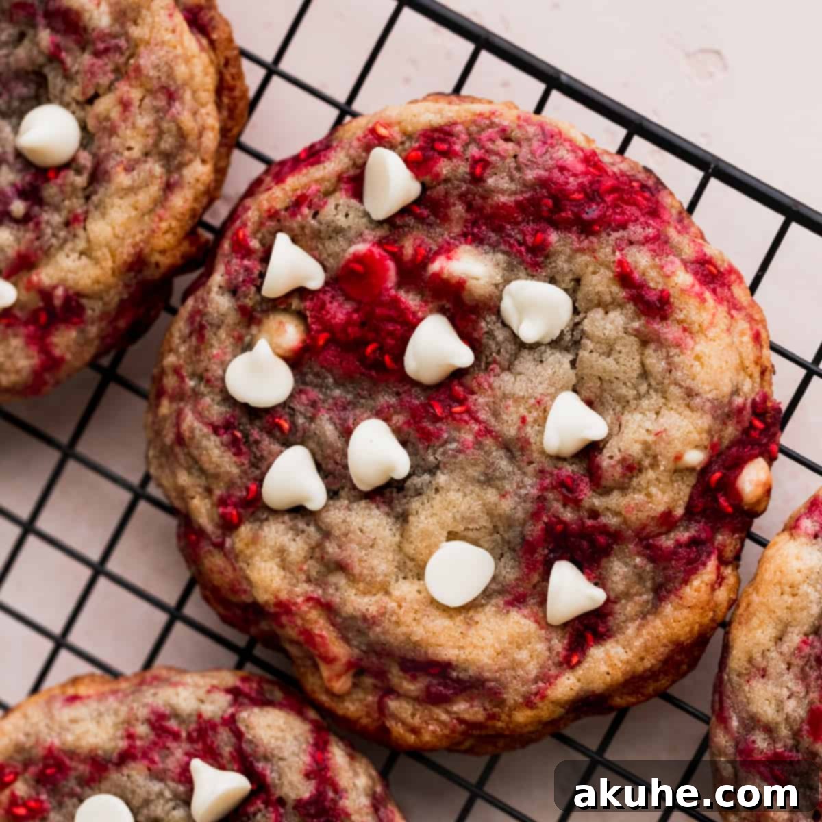 Raspberry White Chocolate Chip Cookies 1 featured 8874