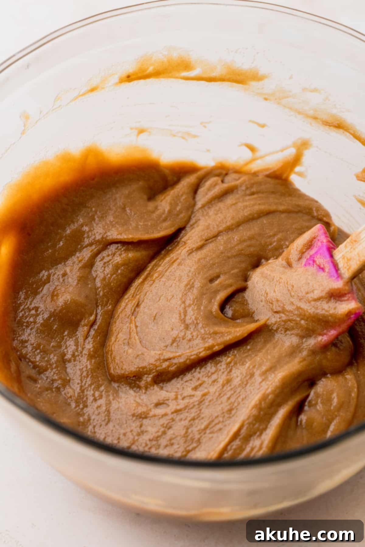 Snickerdoodle Peanut Butter Bliss 4 Wet ingredients in a bowl, a mix of butter, sugars, peanut butter, vanilla, and eggs.