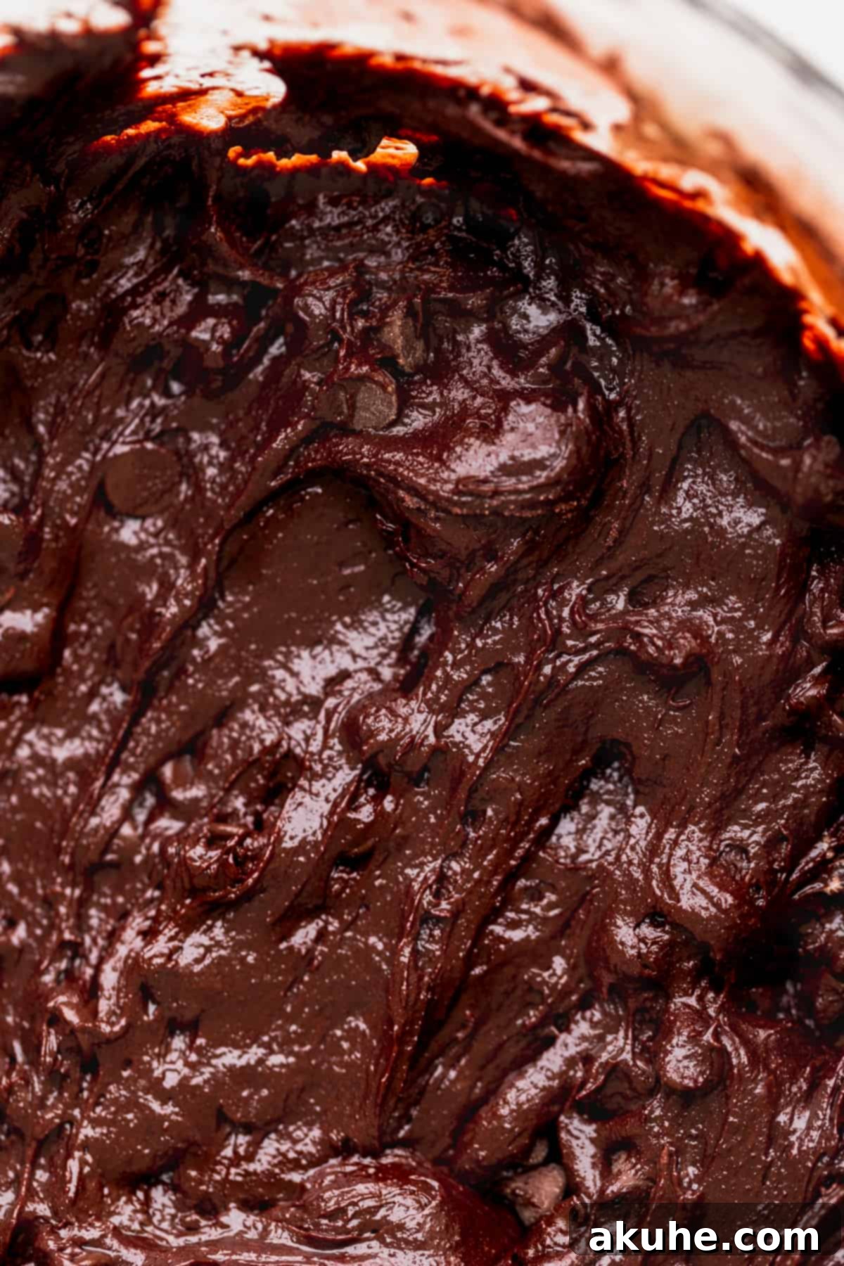 Decadent Oreo Cheesecake Brownies 7 Close up of brownie batter.