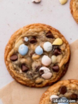 Delicious Mini Egg Cookies 10 Mini egg cookies on parchment paper.