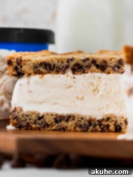 Decadent Cookie Sandwich 13 Sliced into ice cream cookie sandwich.