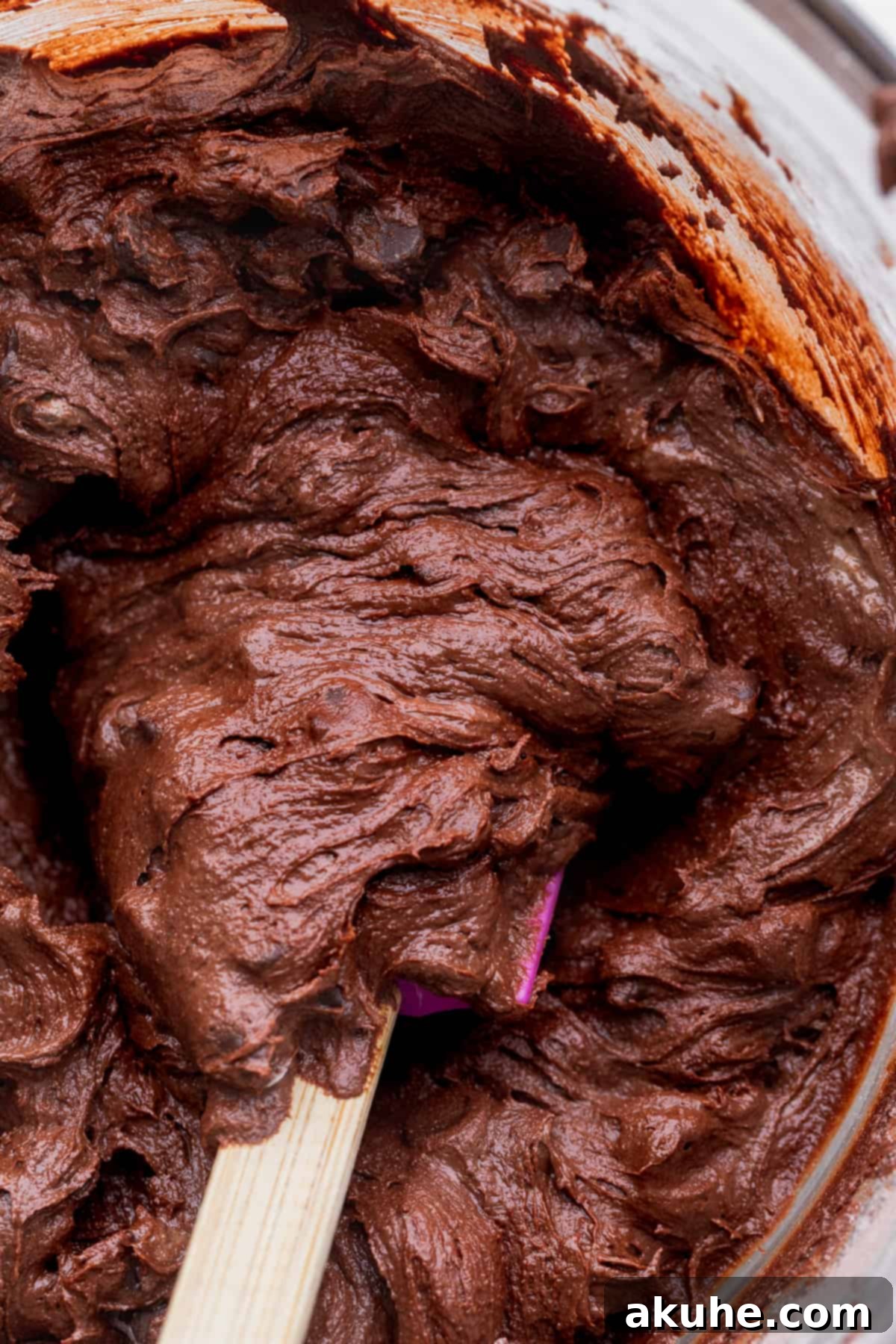 Ultimate Fudgy Crinkle Cookies 6 Chocolate cookie dough in a glass bowl, ready for chilling.