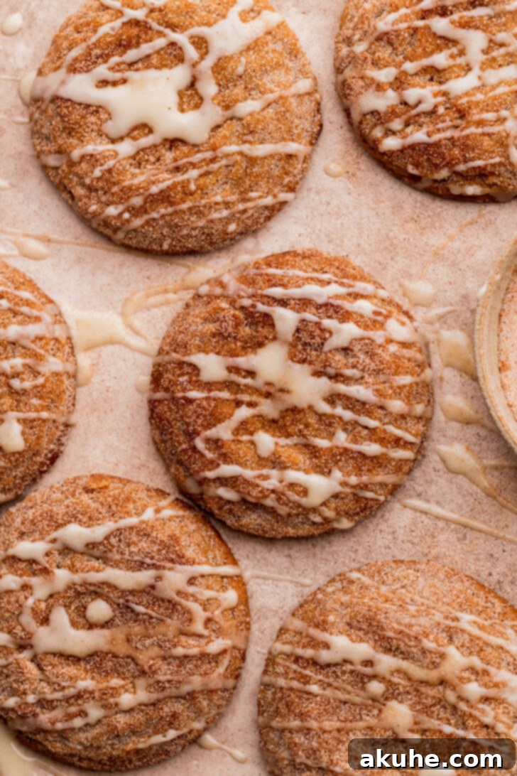 A beautifully arranged platter of finished apple cider cookies, ready to be served.