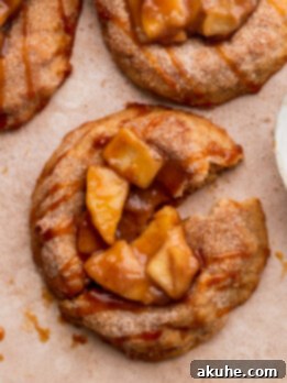 Spiced Apple Pie Cookies 11 One apple pie cookie split in half.