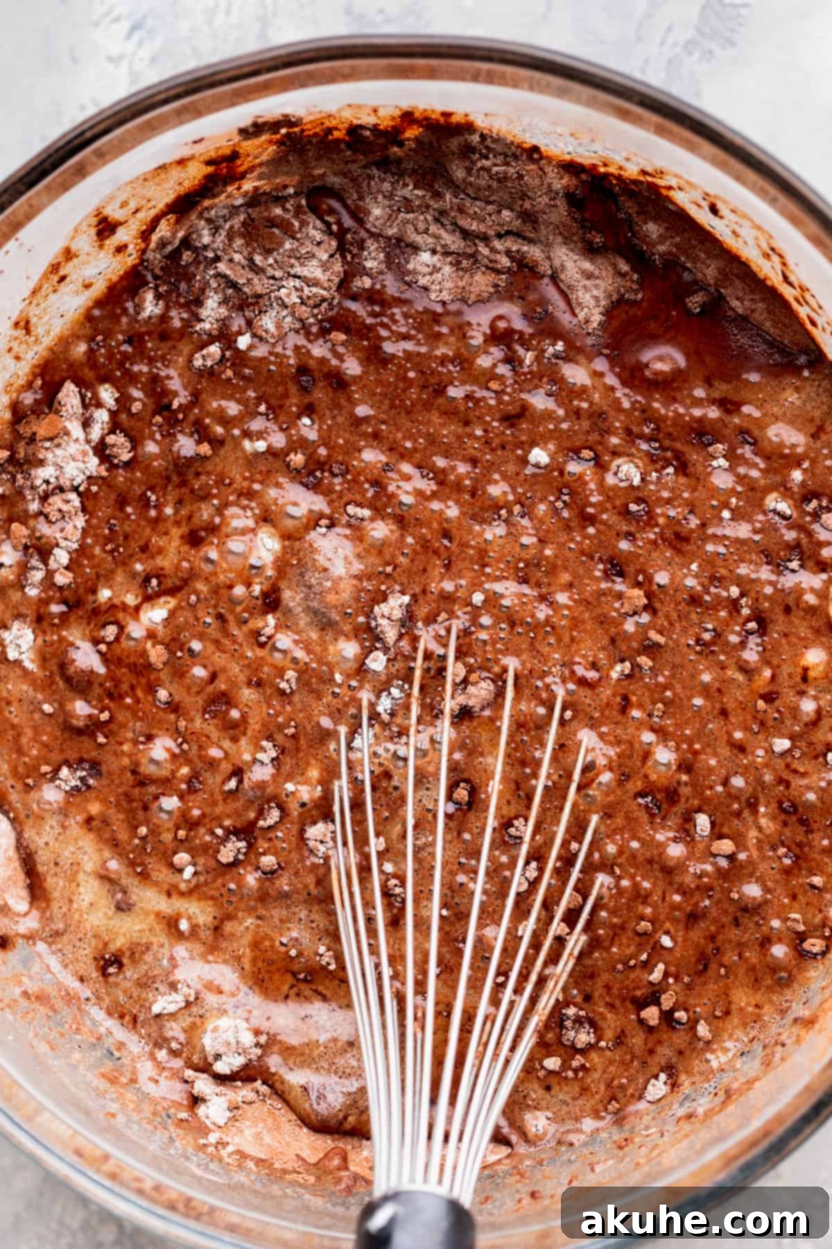 Decadent Chocolate Raspberry Delight 4 Wet ingredients added.