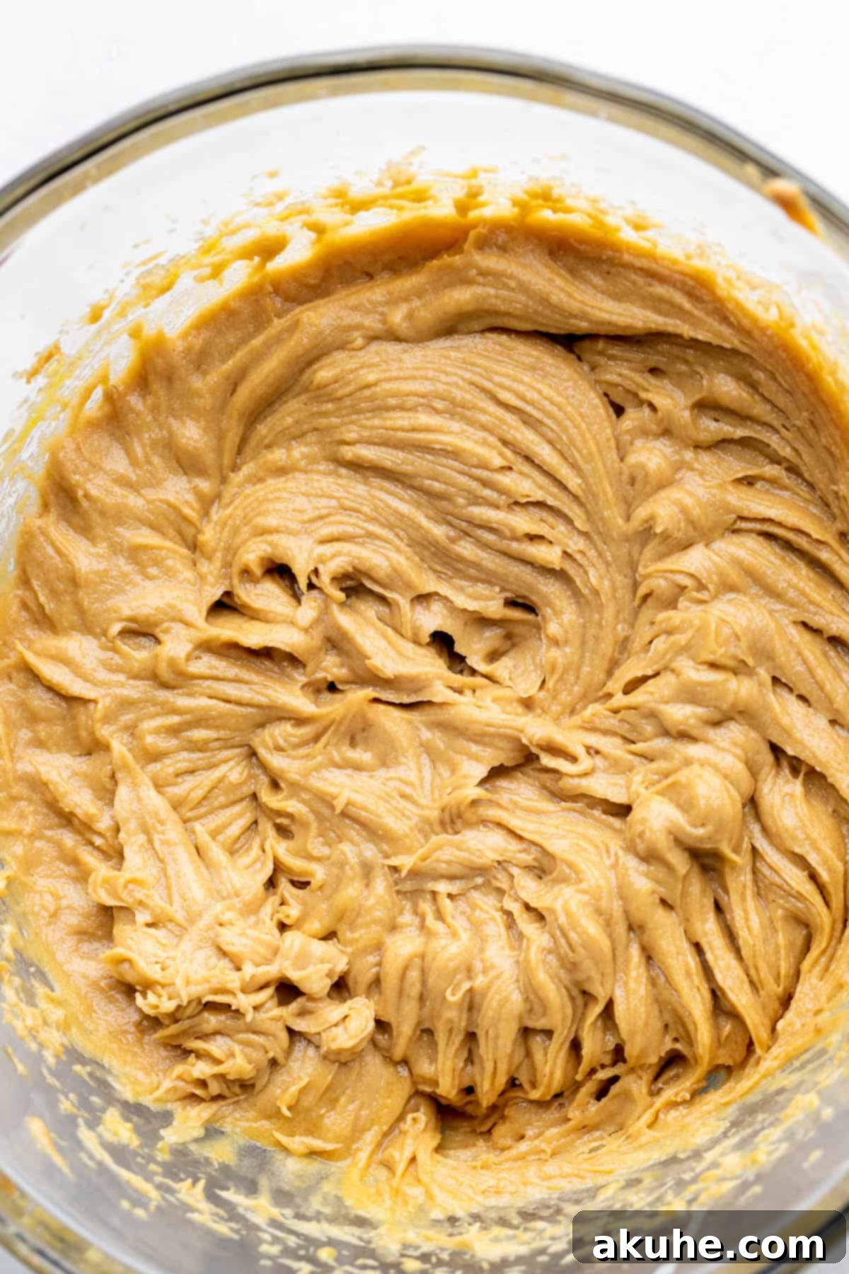 PB&J Cookies 4 Wet ingredients in a bowl.