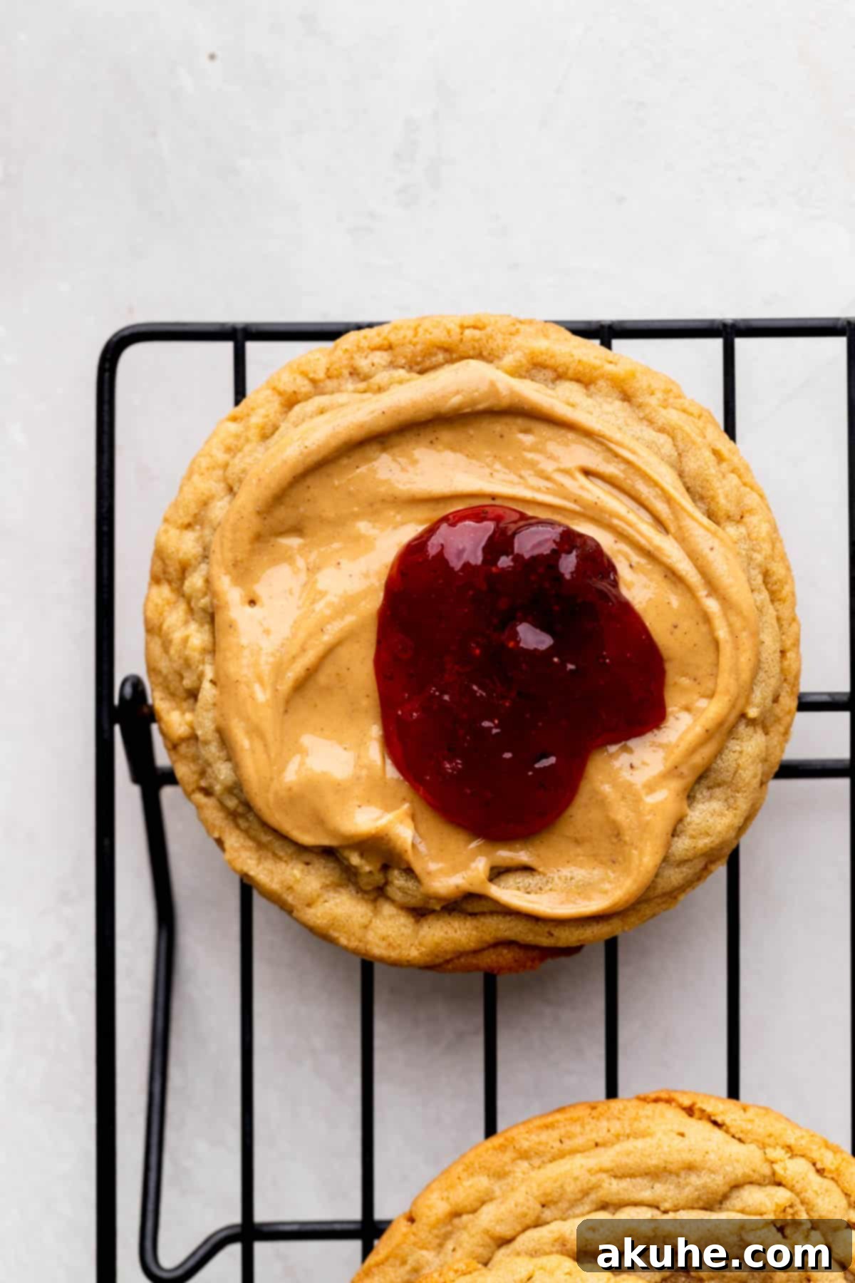 PB&J Cookies 10 Strawberry jelly on top of cookie.