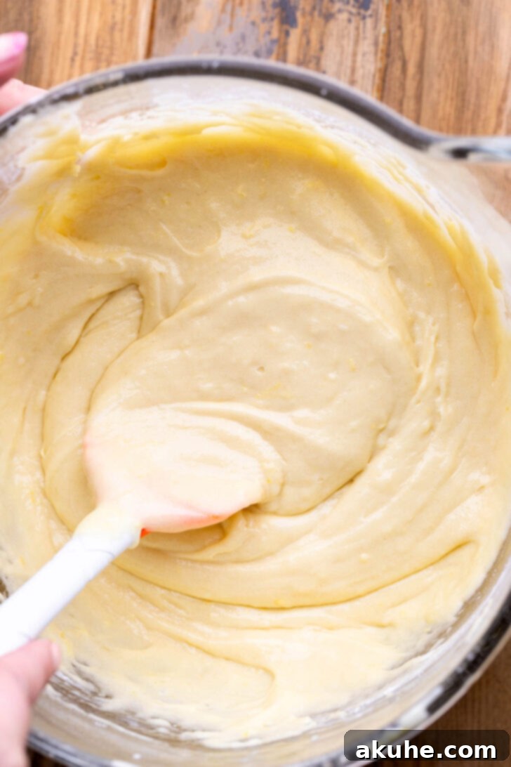 Zesty Lemon Brownies 5 Brownie batter in a bowl, after all wet ingredients are combined.