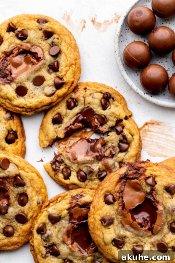 Lindt stuffed cookies on a platter.