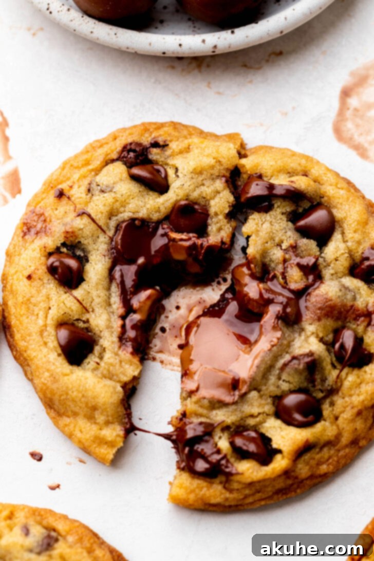 One cookie split in half.