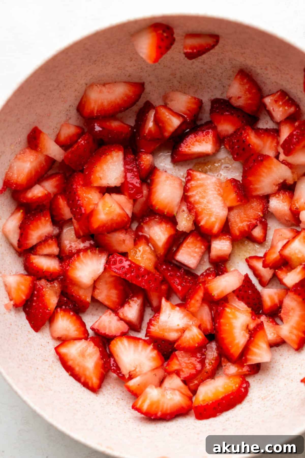 Decadent Strawberry Brownies 4 Bowl of strawberries