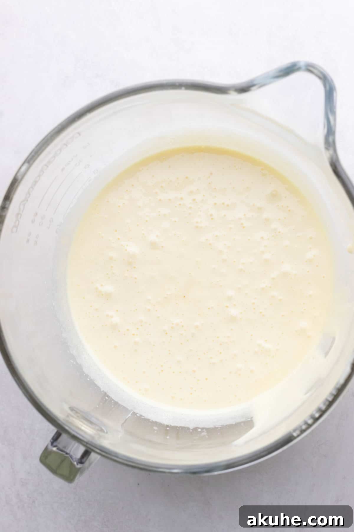 Decadent Strawberry Brownies 5 Wet ingredients in a bowl.
