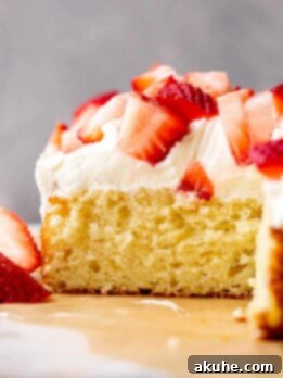 Side view of strawberry shortcake.