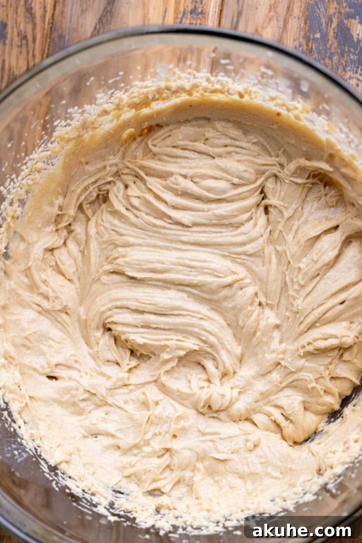 Swirled Nutella Delights 5 Wet ingredients in a bowl before adding dry ingredients.