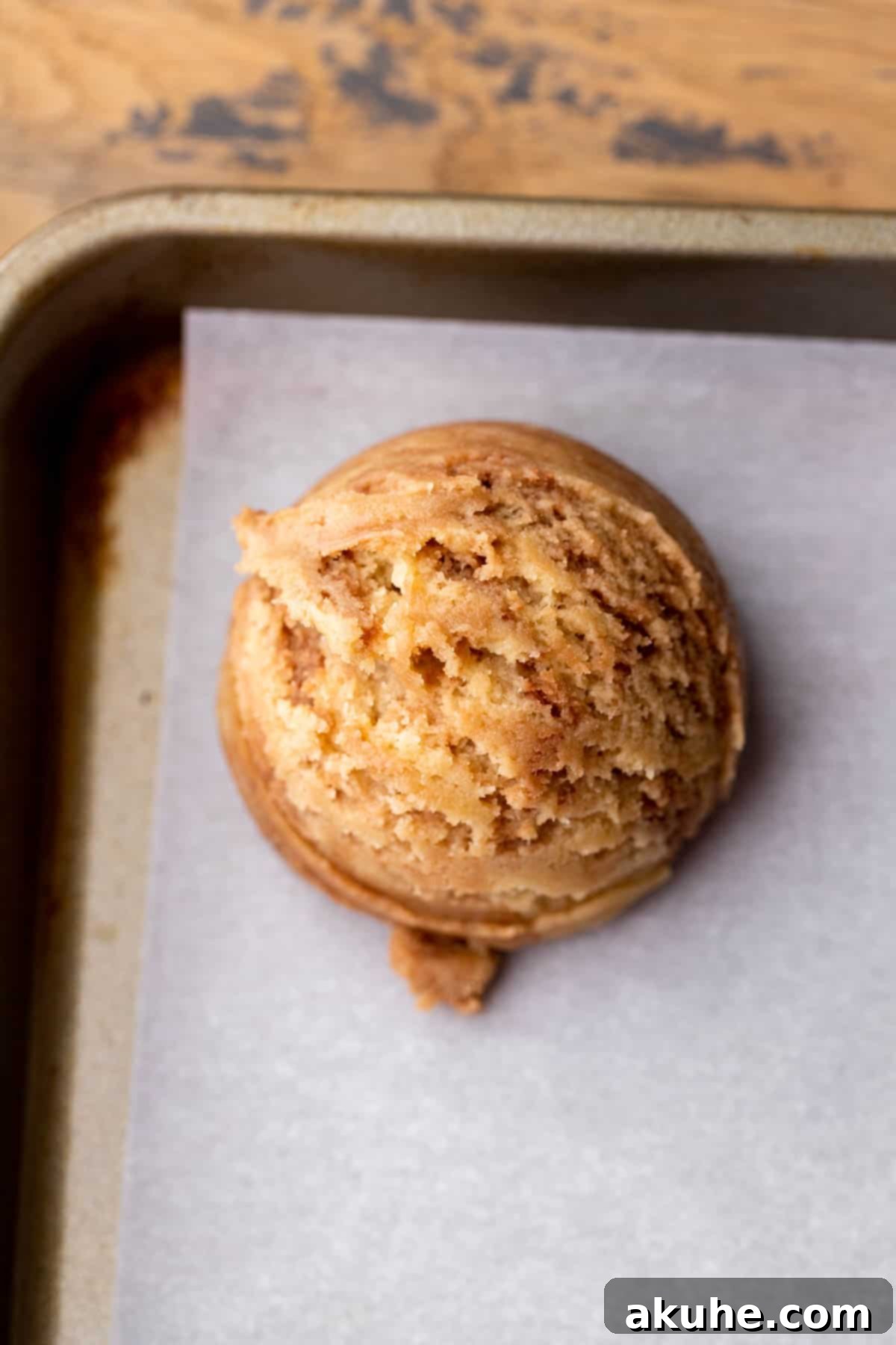 Swirled Nutella Delights 9 Stuffed cookie dough ball placed on a parchment-lined cookie sheet.