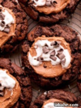 Top view of French Silk Pie Cookies.
