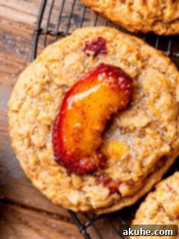 Sun-Kissed Peach Treats 11 Top view of peach cookies.