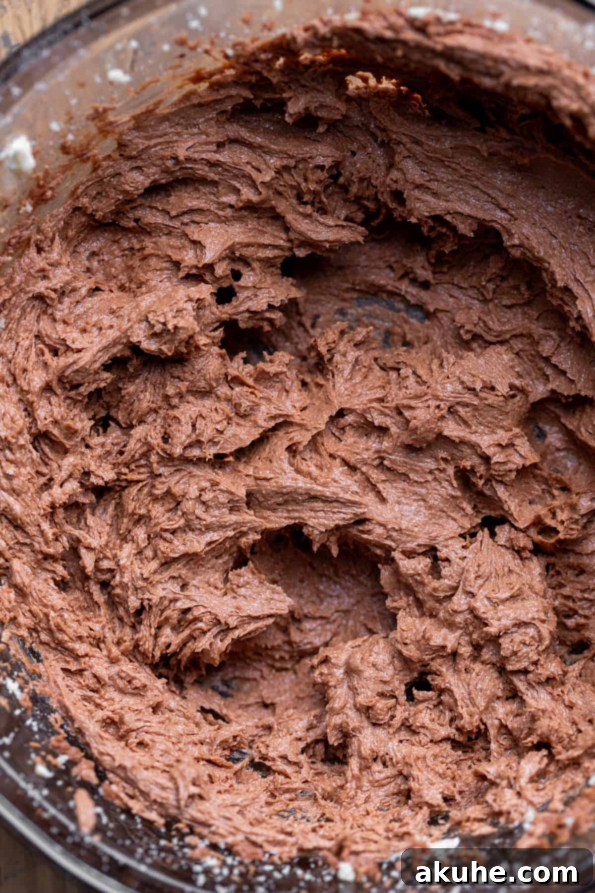 Fudgy Chocolate Delights 5 Wet ingredients in a bowl, ready to be combined with dry ingredients for chocolate fudge cookies.