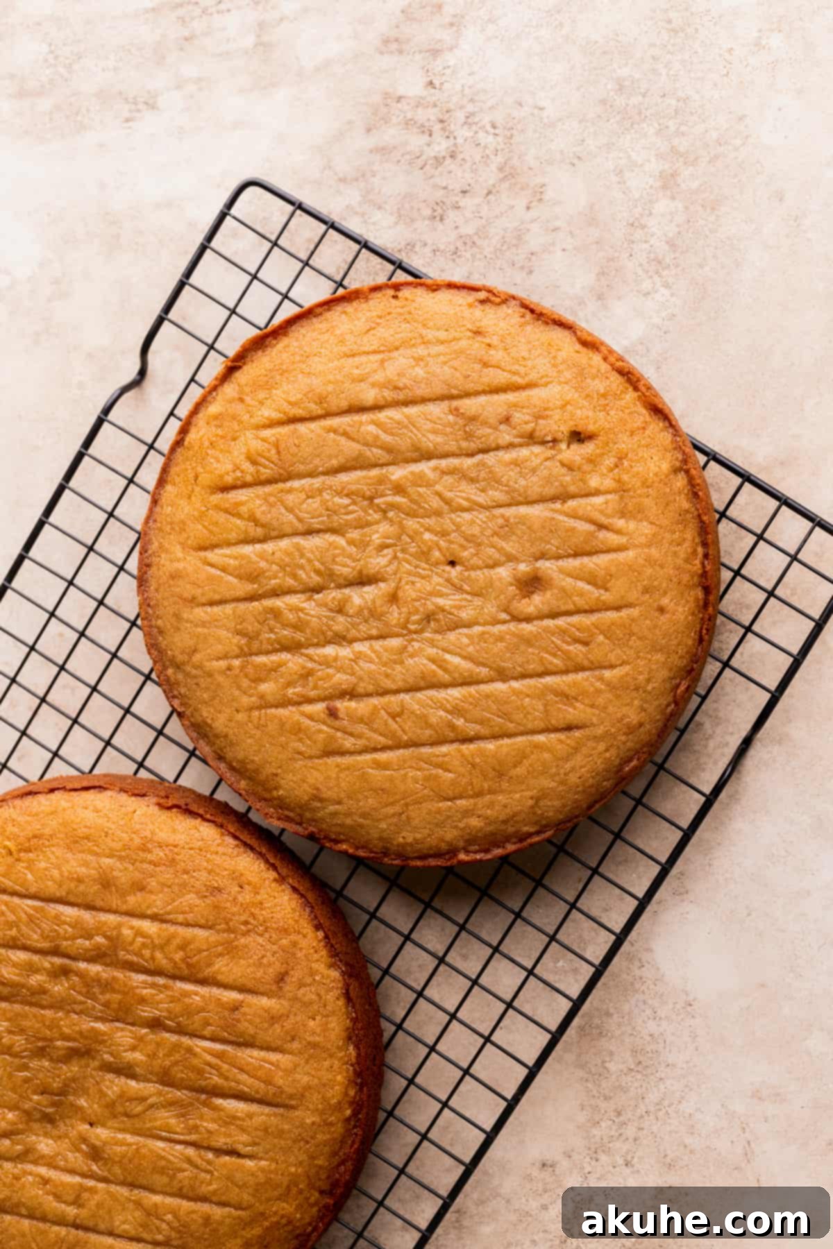Rich Butterscotch Bliss 7 Cake layers cooling on a wire rack.