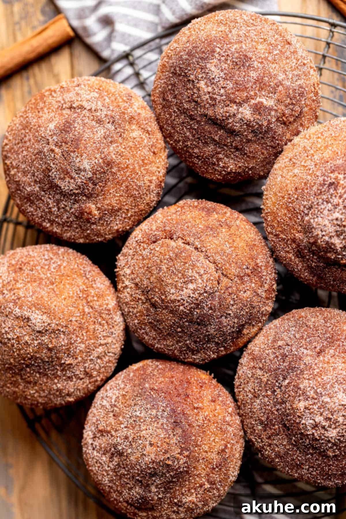 Top view of apple cider muffins.