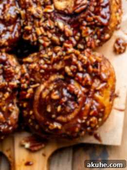 Irresistible Caramel Buns 13 Close up of a sticky buns.