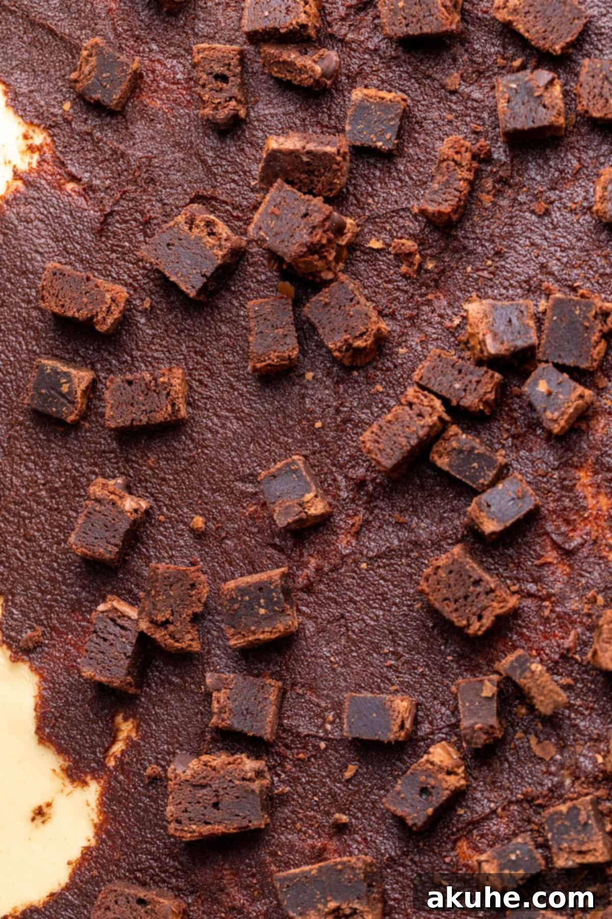 Brownie Swirls 5 Chopped brownie pieces sprinkled on the dough.