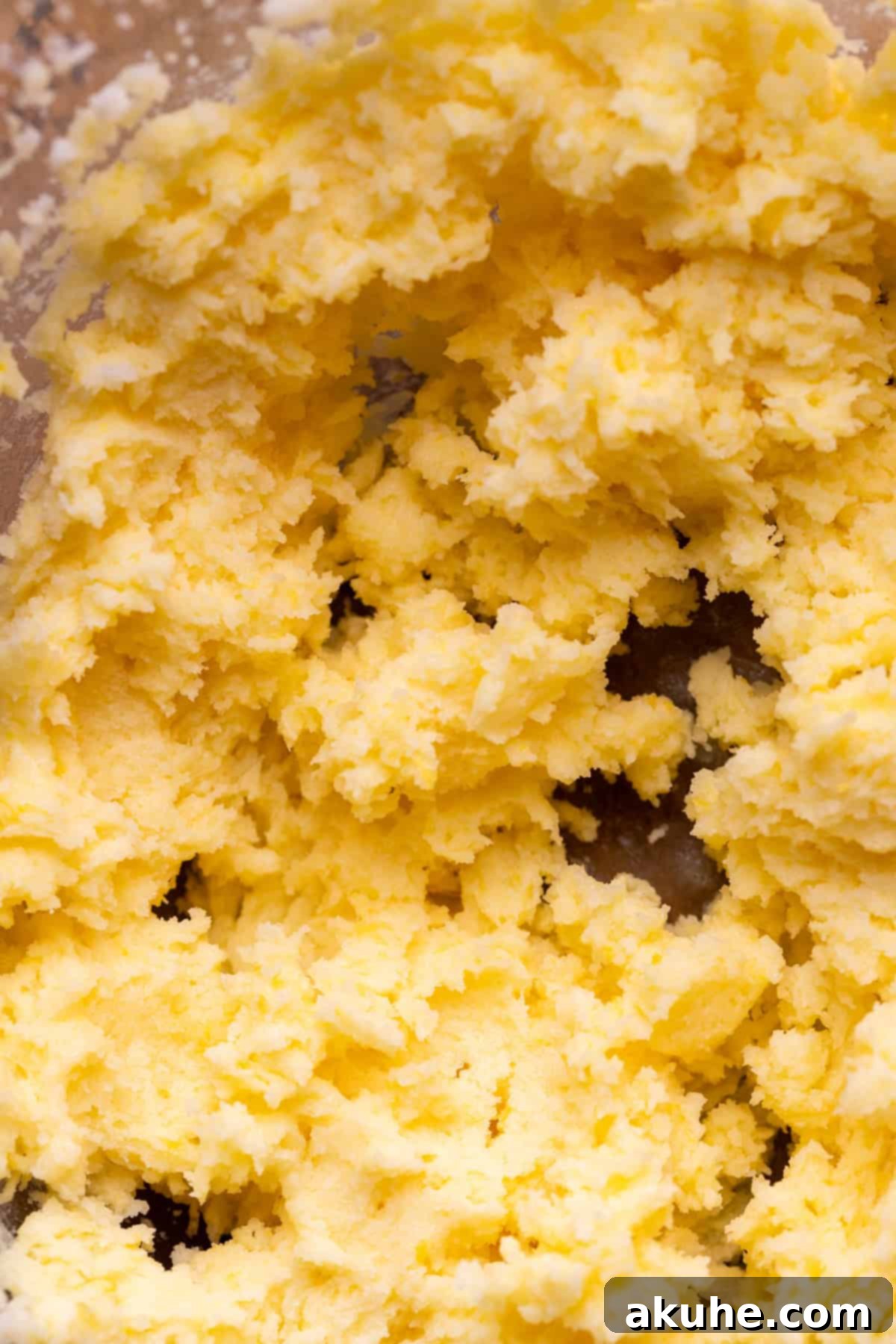 Zesty Lemon Poppy Seed Cookies 5 Wet ingredients in a glass bowl, ready to be mixed into cookie dough.