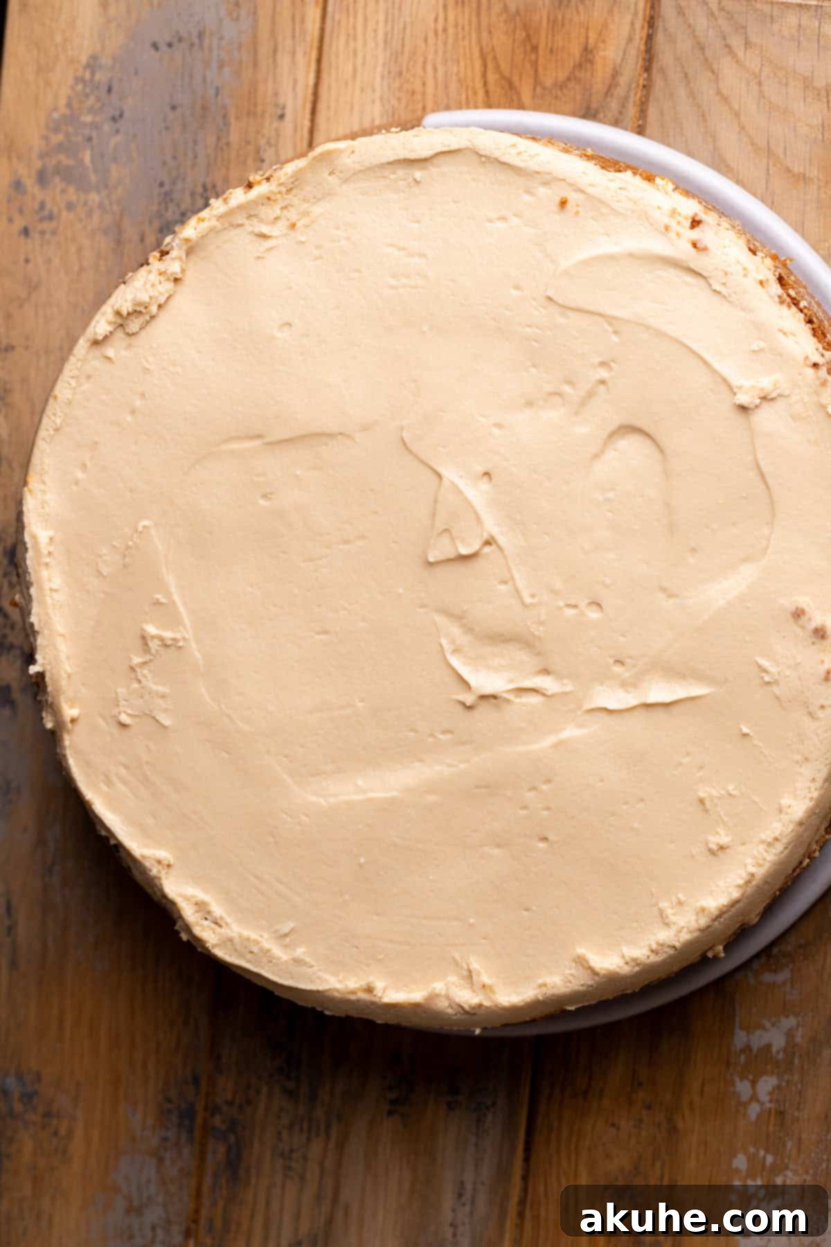 Decadent No-Bake Biscoff Cheesecake 10 Cheesecake on a platter.