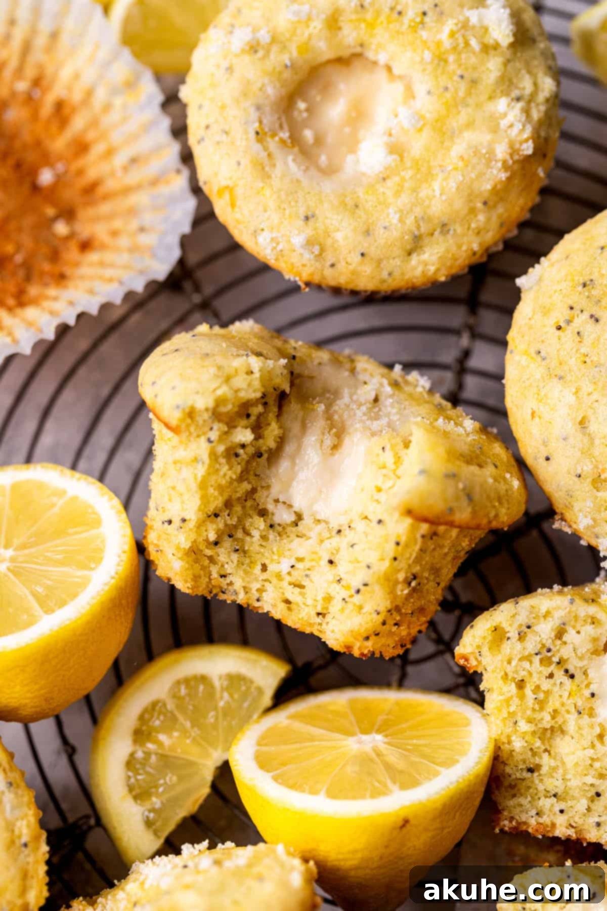 Zesty Cream Cheese Muffin Perfection 2 Bite missing from lemon cream cheese muffins.