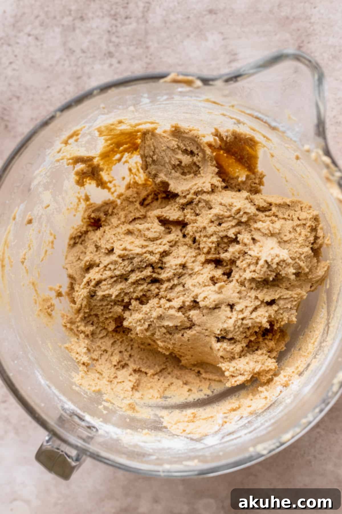 Perfect Peanut Butter Chocolate Chip Cookies 5 Dry ingredients in a glass bowl, perfectly sifted and ready to be added to the wet mixture.