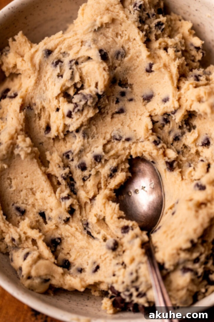 Ready-to-Eat Cookie Dough 2 Edible cookie dough in a bowl.