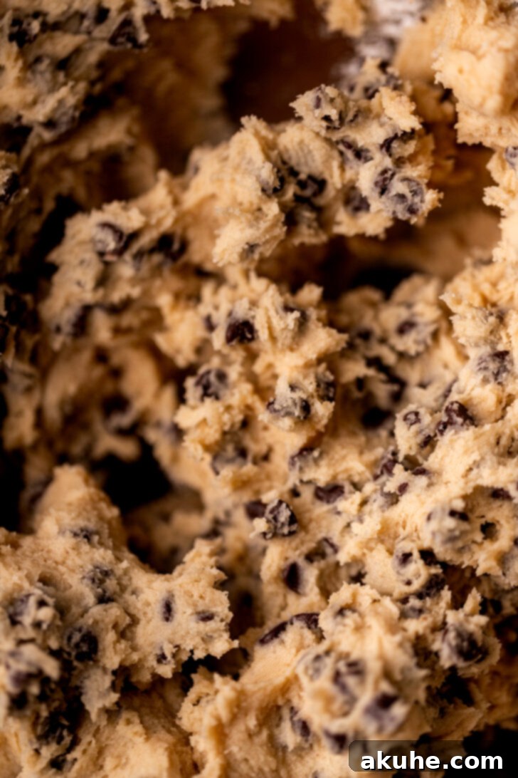 Cookie Dough Stuffed Cookies 8 Close-up view of the smooth, creamy texture of the edible cookie dough before being applied to cookies.