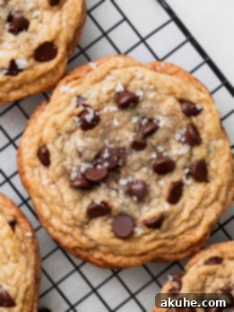 Ultimate Chocolate Chip Cookies 10 The best chocolate chip cookies on a wire rack.