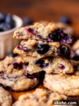 Blueberry Muffin Dream Cookies 9 Blueberry muffin cookies stack of 3.