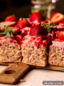 Perfect Fresh Strawberry Cake 15 Side view of strawberry cake.