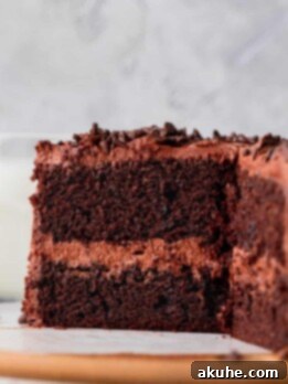 Mini chocolate cake split in half.